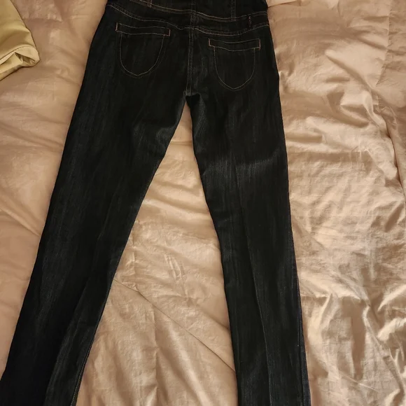 Denim/jeans very high waist stitched blue size 9 - Picture 4 of 10